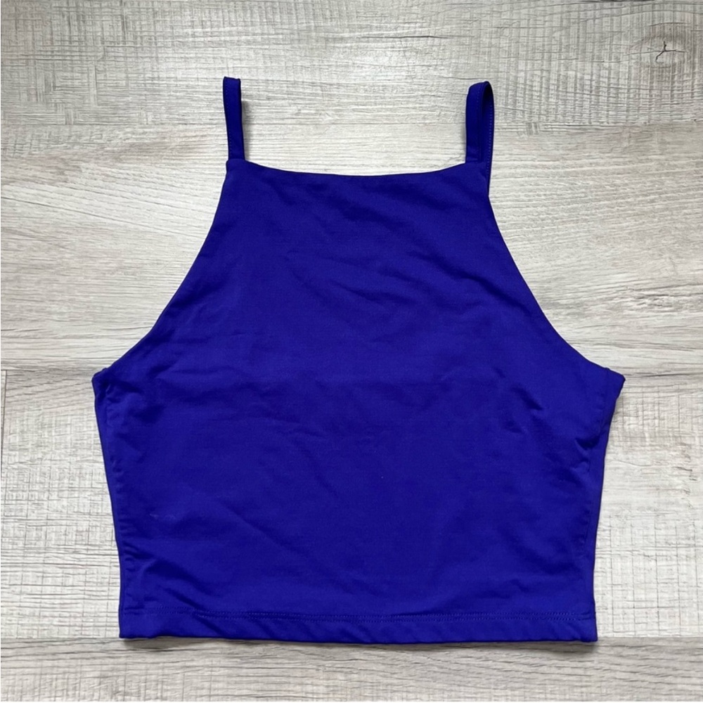 KOOKAI Square Neck Tank Size 2 Blue Crop Top - Picture 2 of 9